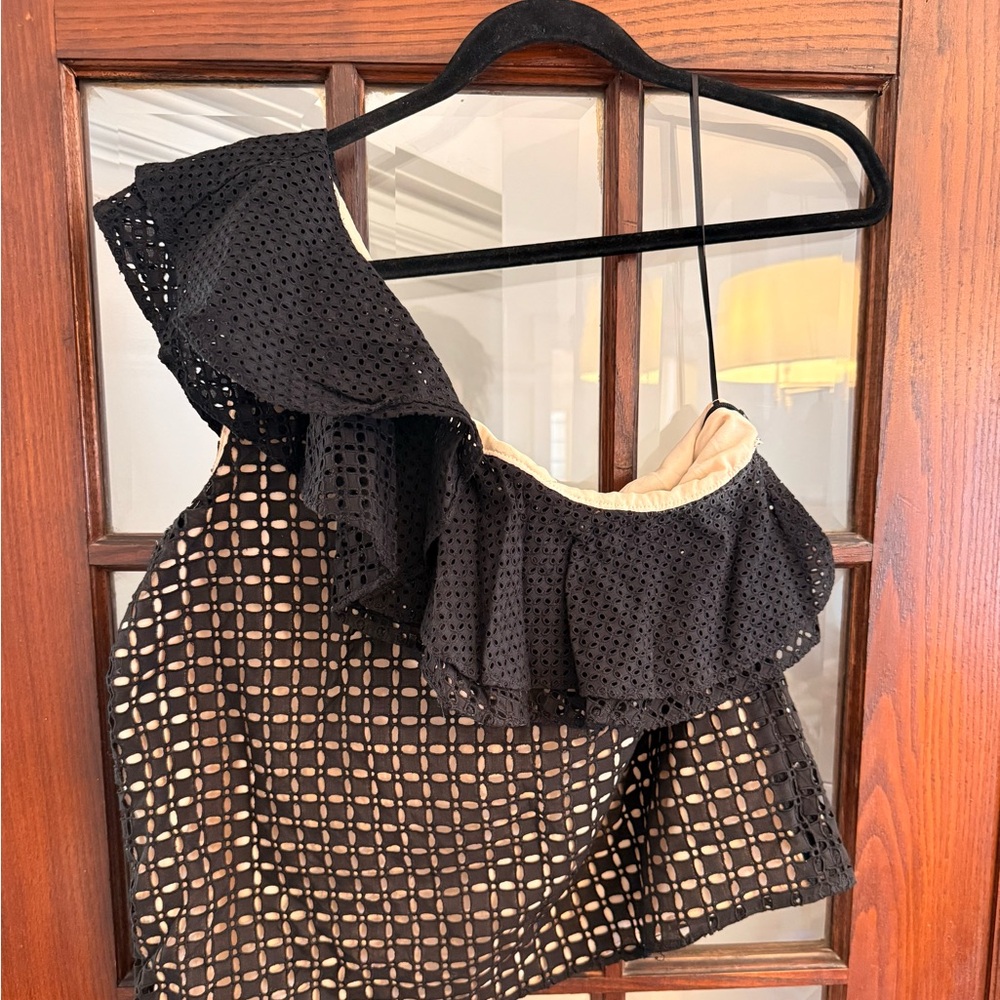 J. Crew Black and Tan Top